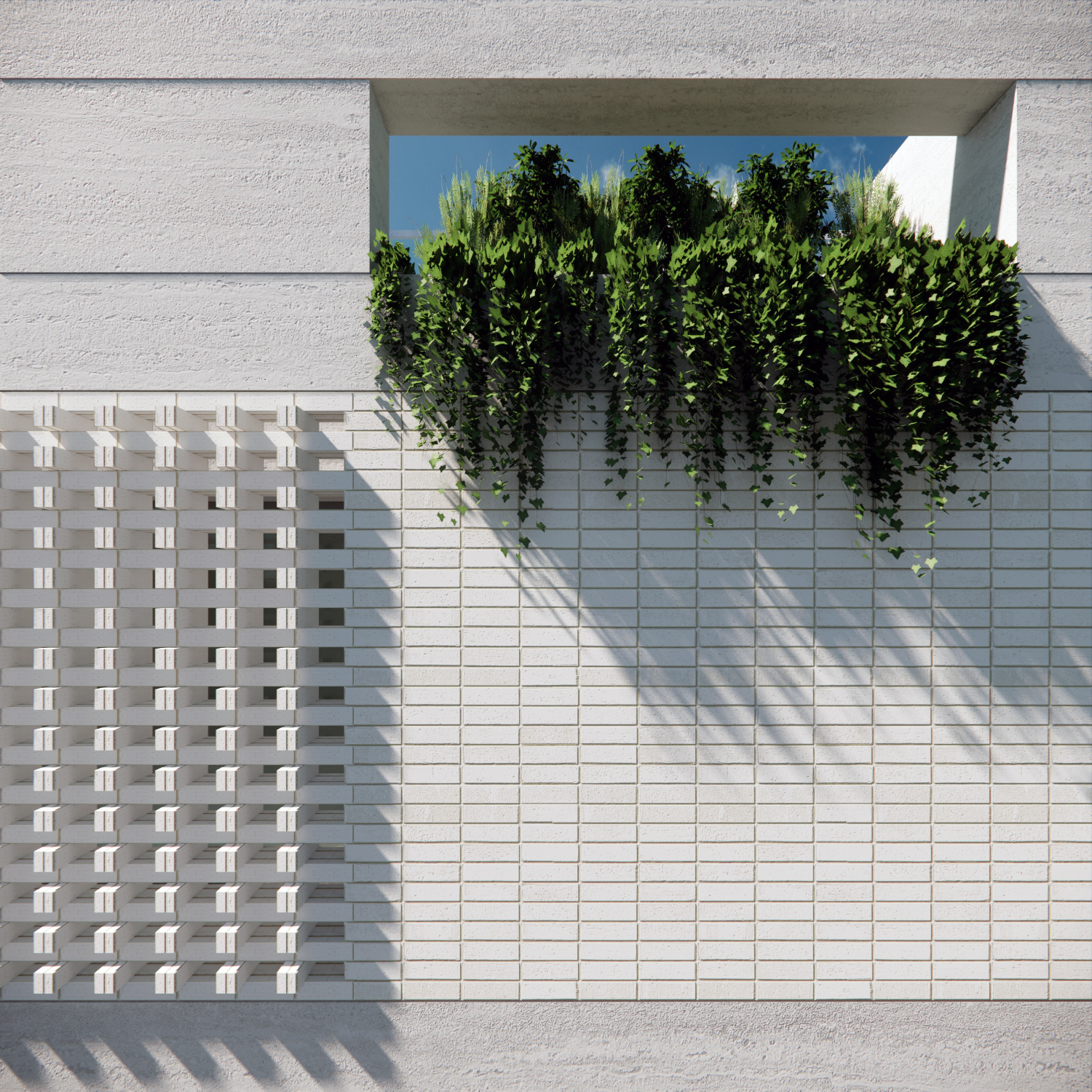 AS BRICKS PLAY THE SPACE - Modern villa design by XIMA DESIGN LAB, Bushehr, Iran 2016