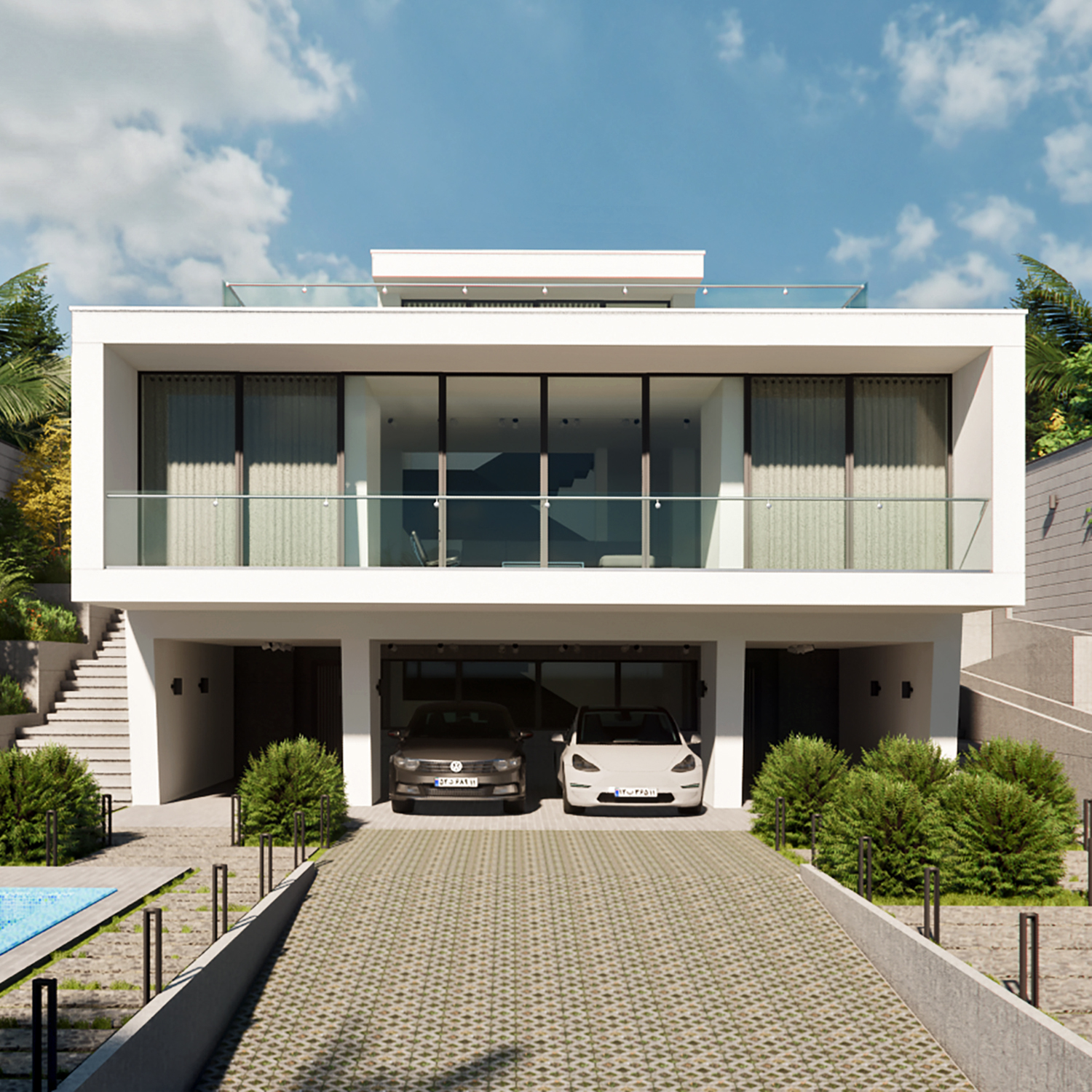 SPLIT CUBES - Modern villa design by XIMA DESIGN LAB, Absard, Damavand 2025